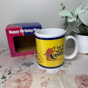 Isle of Capri Casino Singing Birthday Mug Musical Coffee Cup Boxed